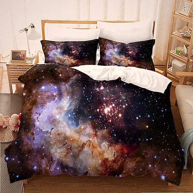 3D Space Galaxy Quilt Cover Set Bedding Sets Pillowcases
