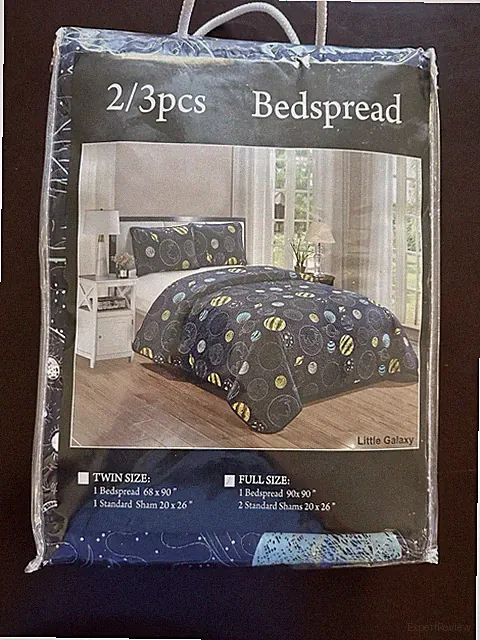 3pc Home Collection Quilted Bedspread Universe Galaxy Solar Full Planets Moon ￼
