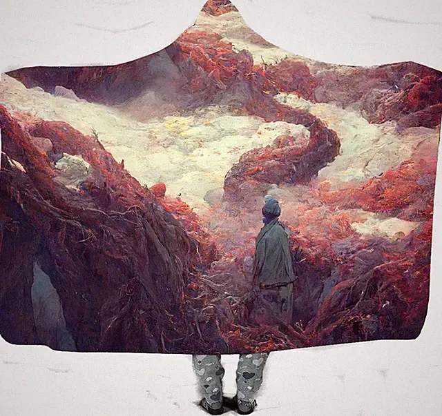 Amazing Earth Fantasy Roads Through Space Hooded Blanket