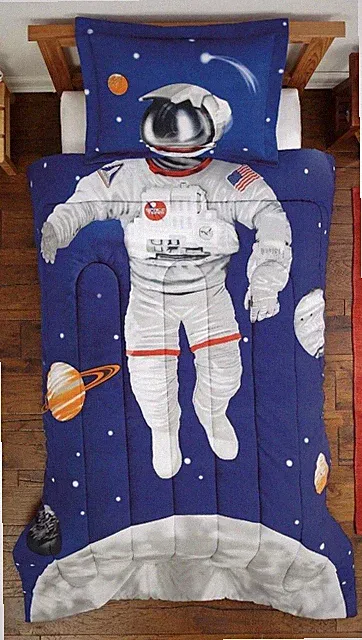 Dream Big Astronaut Space Twin Full Comforter Set - Includes Comforter & Sham