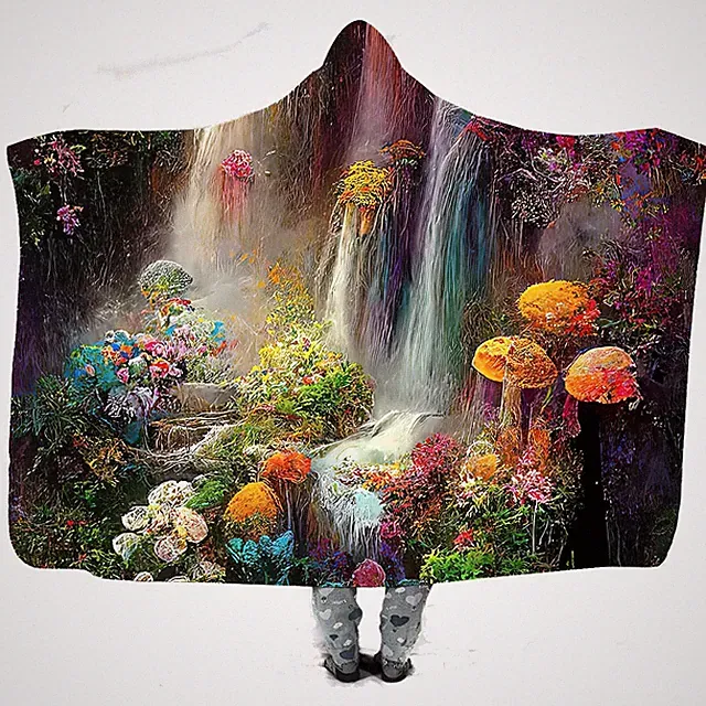 Hooded Blanket, Amazing Earth The Fluorescent Forest #18