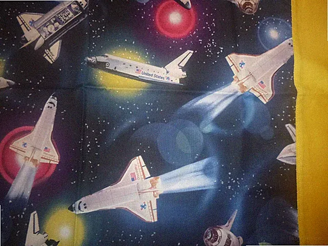 NASA Rockets Design on Cotton a standard handcrafted pillowcase