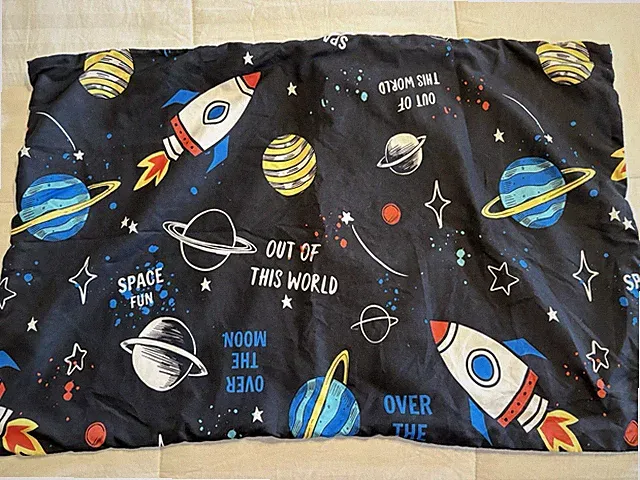 Pillow Sham Twin 1 Piece Rockets Outer Space Solar System