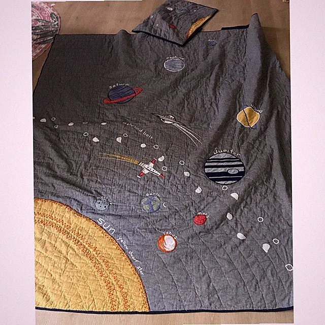 🩷Pottery Barn Kids OUTER SPACE F/Q quilt with sham