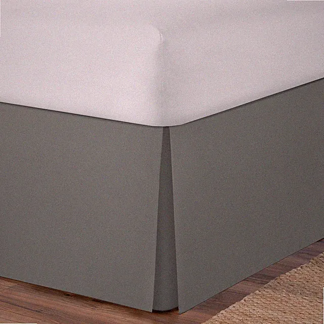 Silver Twin Bed Skirt Space Maker Extra Long 21 Inch Drop Length
