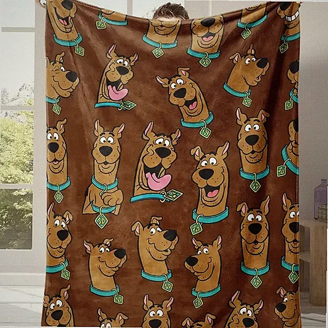 Snack Loving Mystery Dog Fan Gift Flannel Throw Blanket Soft Cozy