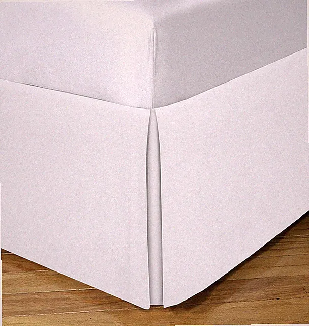 Spacemaker Extra-Long 21" Drop Length Bed Skirt, King, White