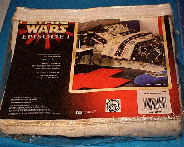 Star Wars Episode I 1 SPACE BATTLE TWIN Dust Ruffle/Bed Skirt NEW